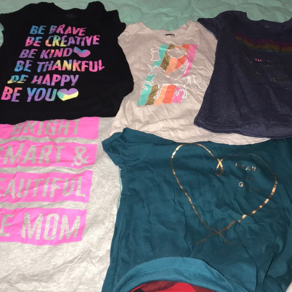 Lot of 5 Girls Shirts - All Size Medium (7/8)